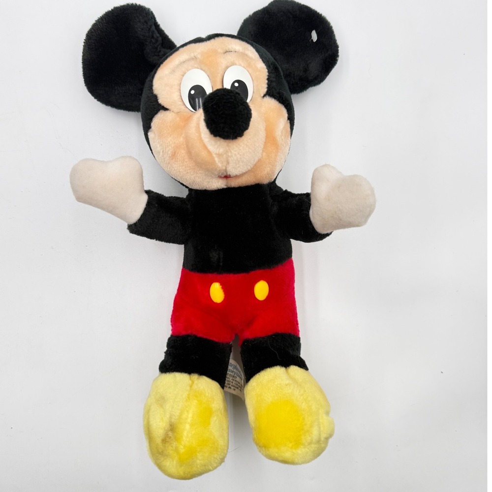 Disney Mickey Mouse Plush 14" Vintage Disneyland Walt Disney World Korea